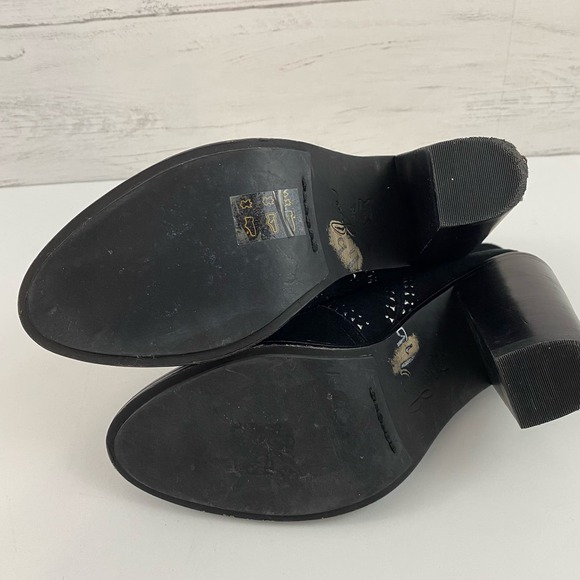 Joie Monte Black Suede Studded Western Ankle Boots Size 7.5 - Picture 5 of 6